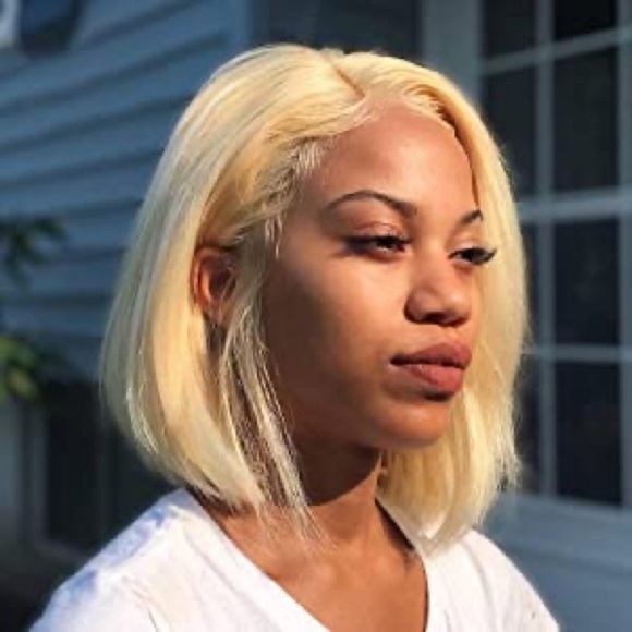 613 Short Bob Lace Front Human Hair Wigs main image 7